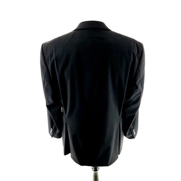Calvin Klein Wool 2 Button Blazer 42R Black Tagged 46R Has Been Tailored From Or - Picture 5 of 10